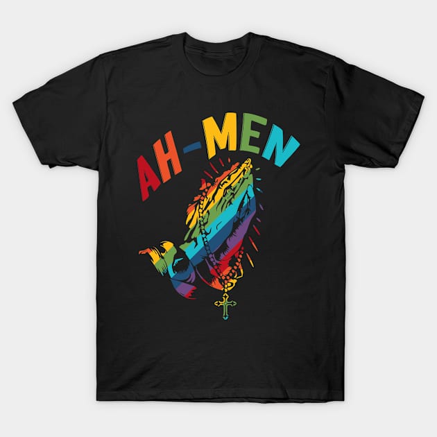 Ah Men Funny LGBT Gay Pride Christian T-Shirt by ARMU66